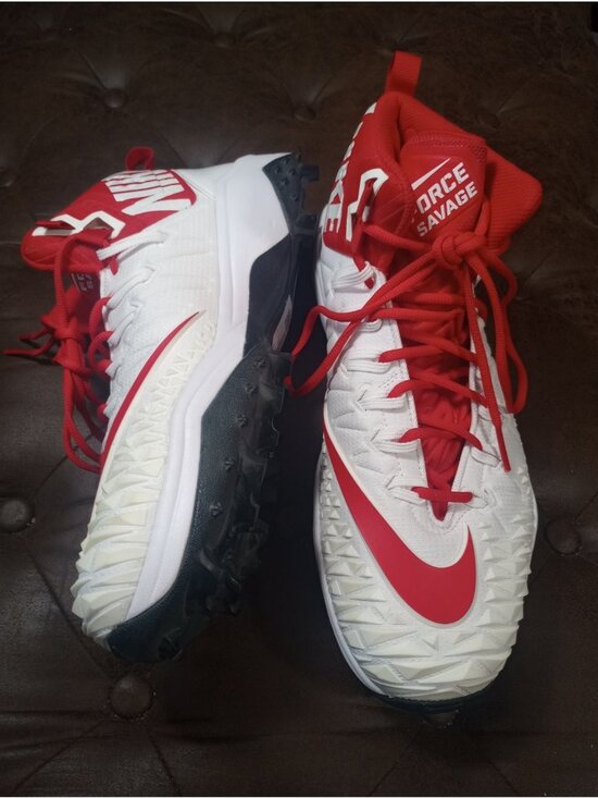 New Nike Force Savage Pro Shark Soccer/Football Cleats White/Red Size 14.5 main image 13